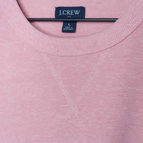 J.Crew Mens Crewneck Sweater Large Pink Casual Pullover Cotton Blend Soft Preppy - Picture 10 of 10